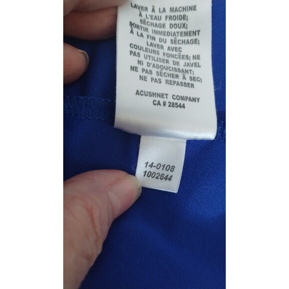 Footjoy royal blue short sleeve polo with white trim - mens Size xlarge - Picture 9 of 9